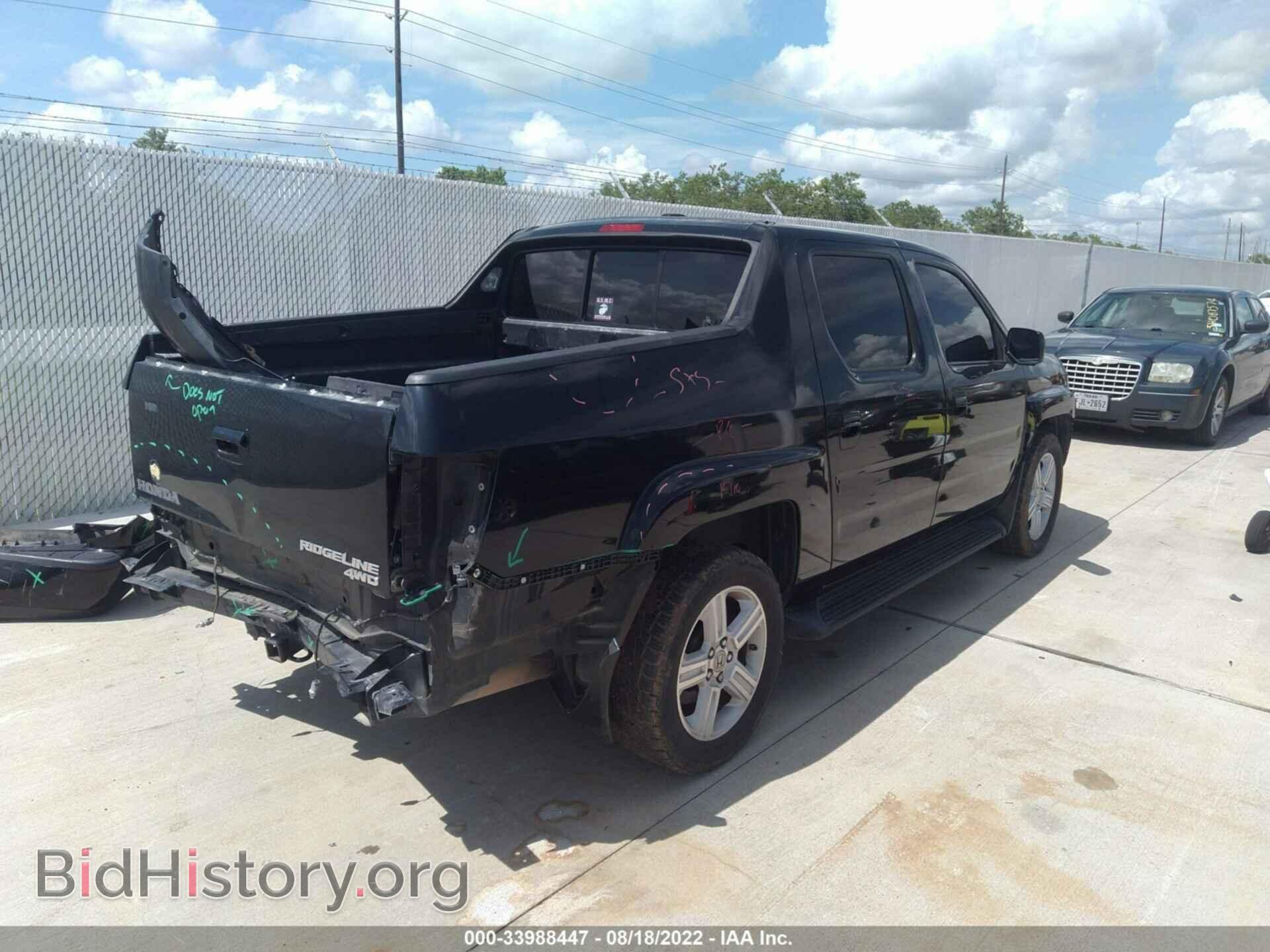 2011 HONDA RIDGELINE - VIN: 5FPYK1F52BB452775 - Фото 4