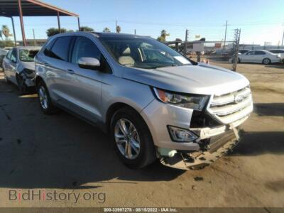 2015 Ford EDGE SEL, серебристый — VIN 2FMPK3J82FBB09352, IAAI