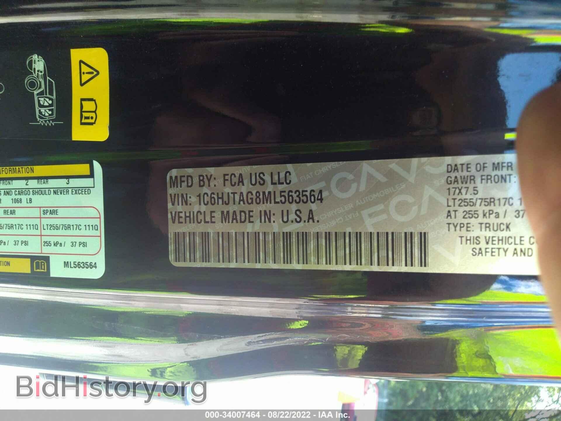 2021 JEEP GLADIATOR - VIN: 1C6HJTAG8ML563564 - Фото 9