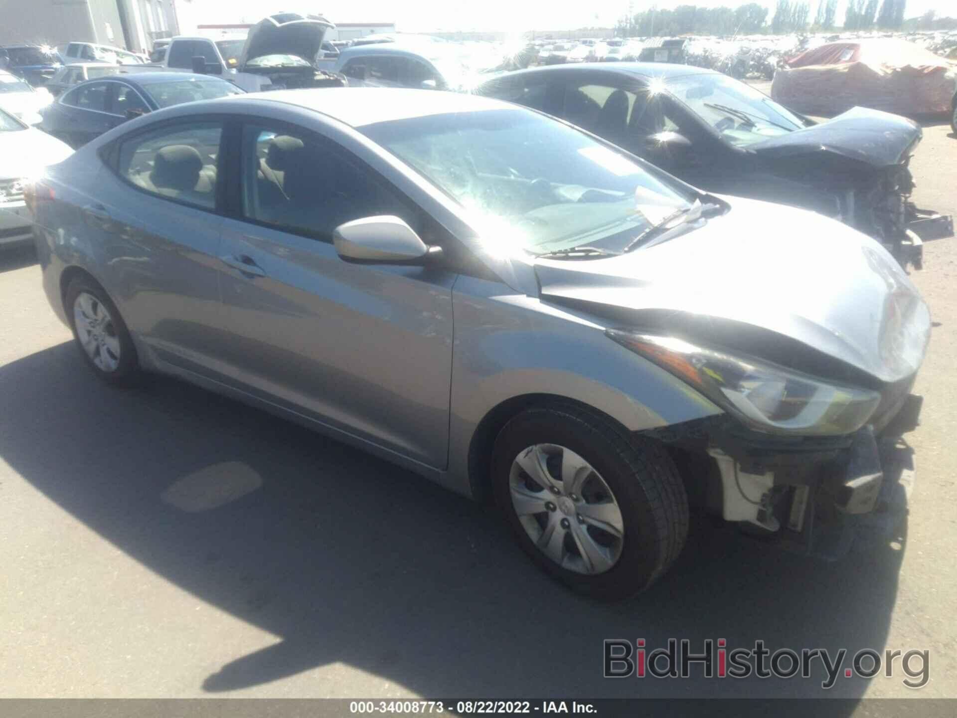 Photo 5NPDH4AE9GH698228 - HYUNDAI ELANTRA 2016