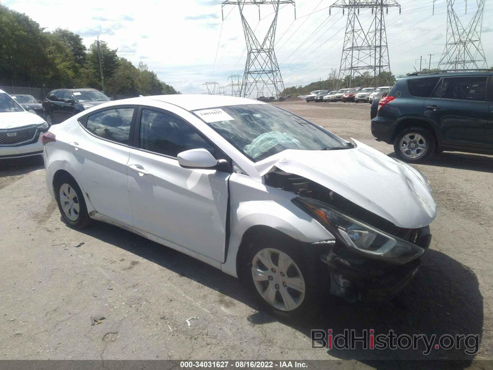 Photo 5NPDH4AE4GH677481 - HYUNDAI ELANTRA 2016