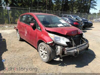 2015 Nissan VERSA NOTE SV, red — VIN 3N1CE2CPXFL434573, IAAI