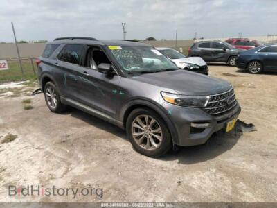 2022 Ford EXPLORER XLT, gray — VIN 1FMSK7DH4NGA36764, IAAI