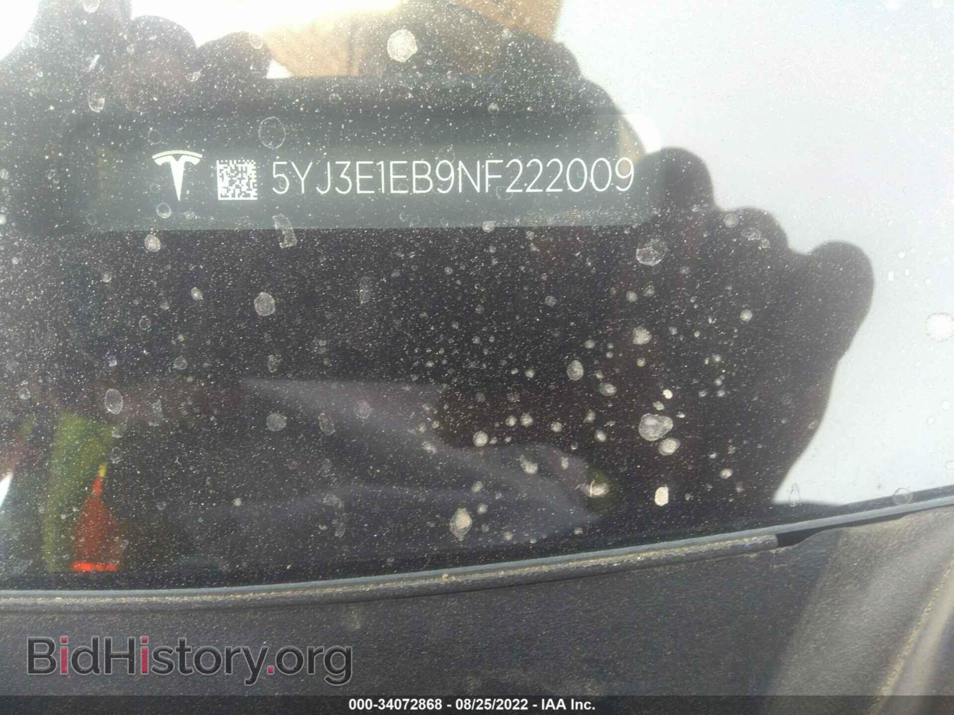 2022 TESLA MODEL 3 - VIN: 5YJ3E1EB9NF222009 - Photo 9