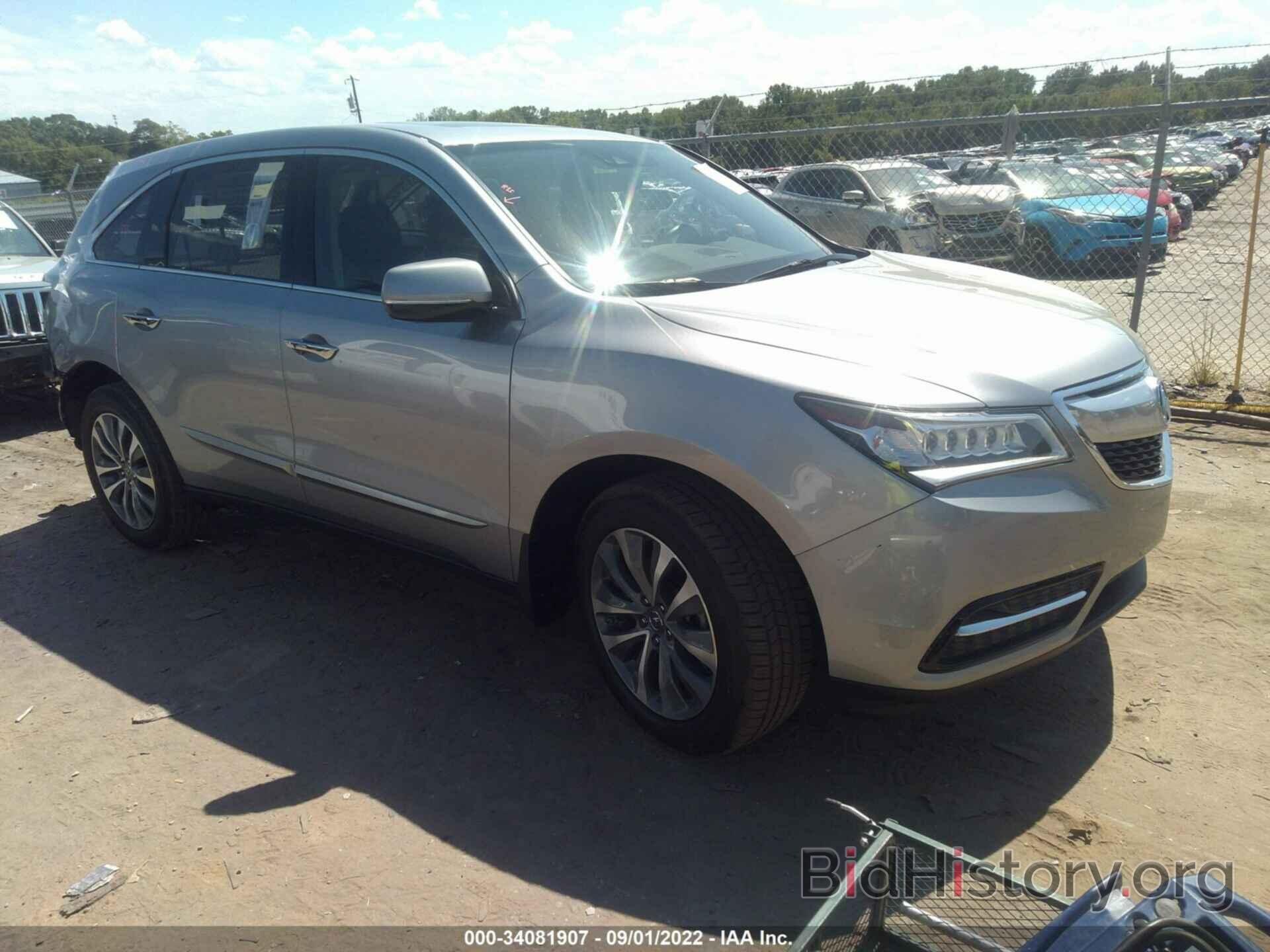 Фотография 5FRYD3H48GB014237 - ACURA MDX 2016