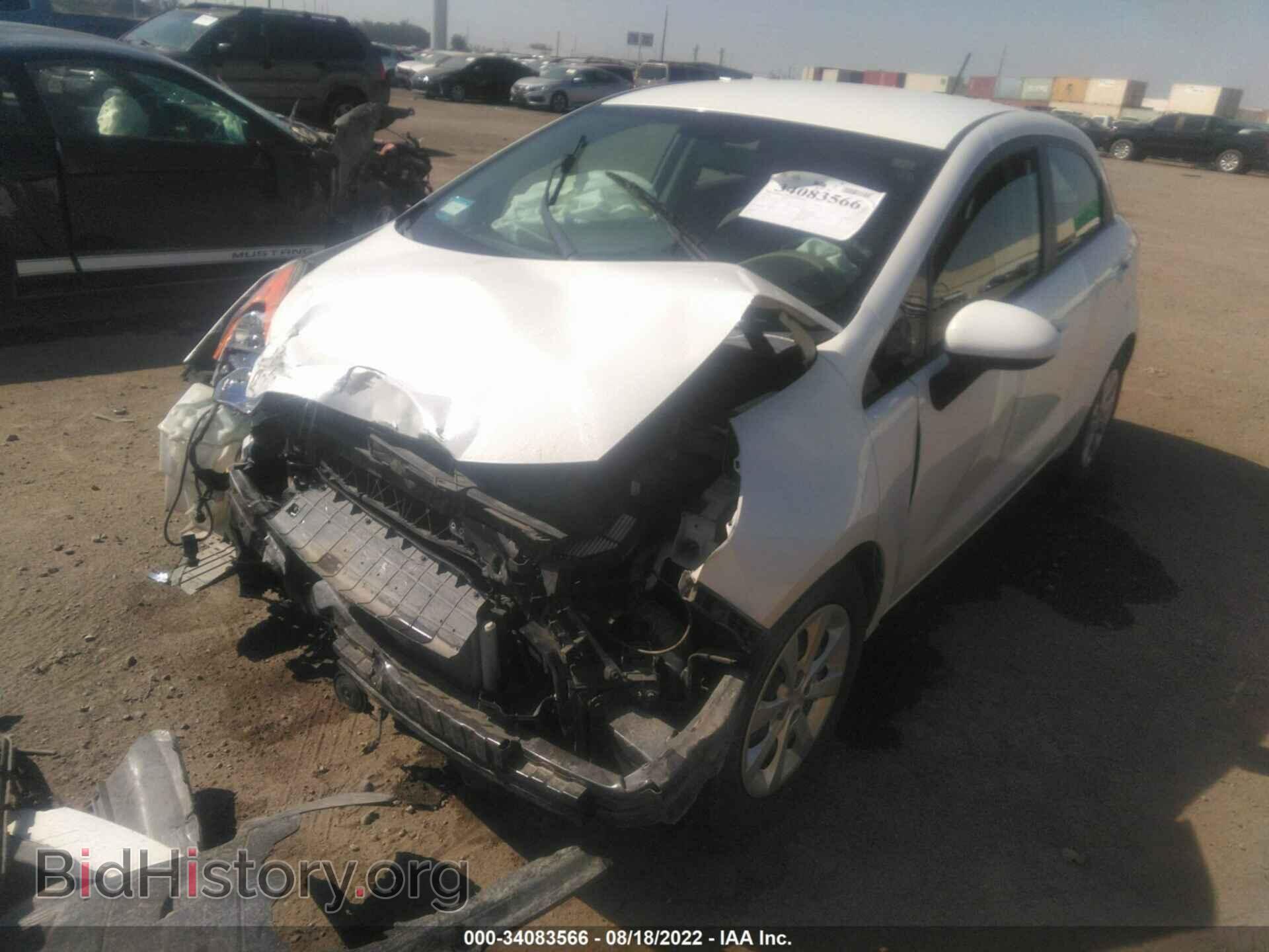 2014 KIA RIO - VIN: KNADM5A33E6359825 - Фото 2