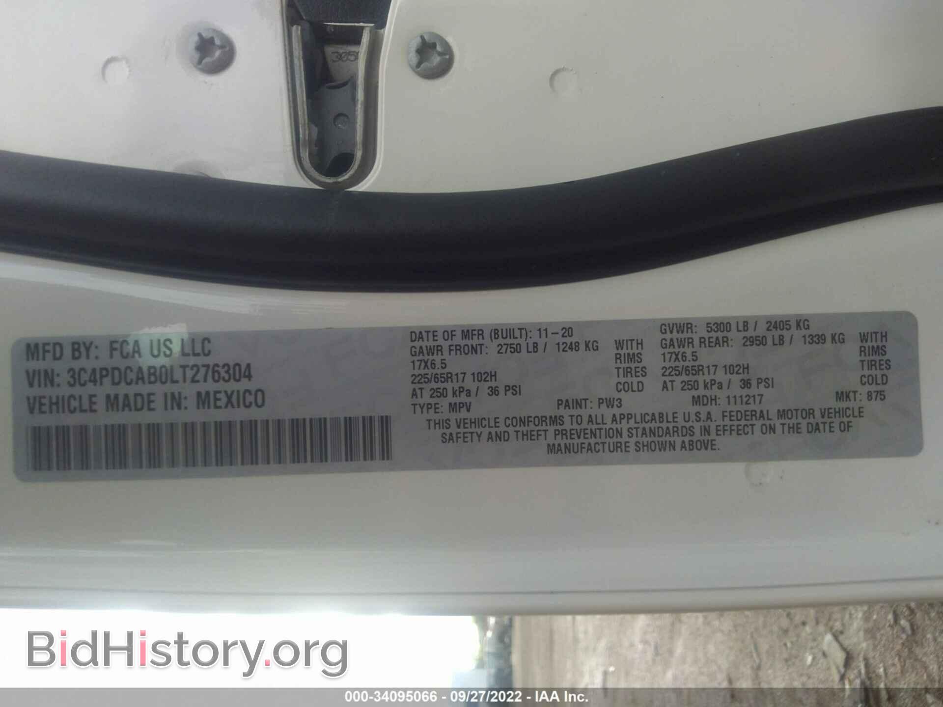 2020 DODGE JOURNEY - VIN: 3C4PDCAB0LT276304 - Photo 9