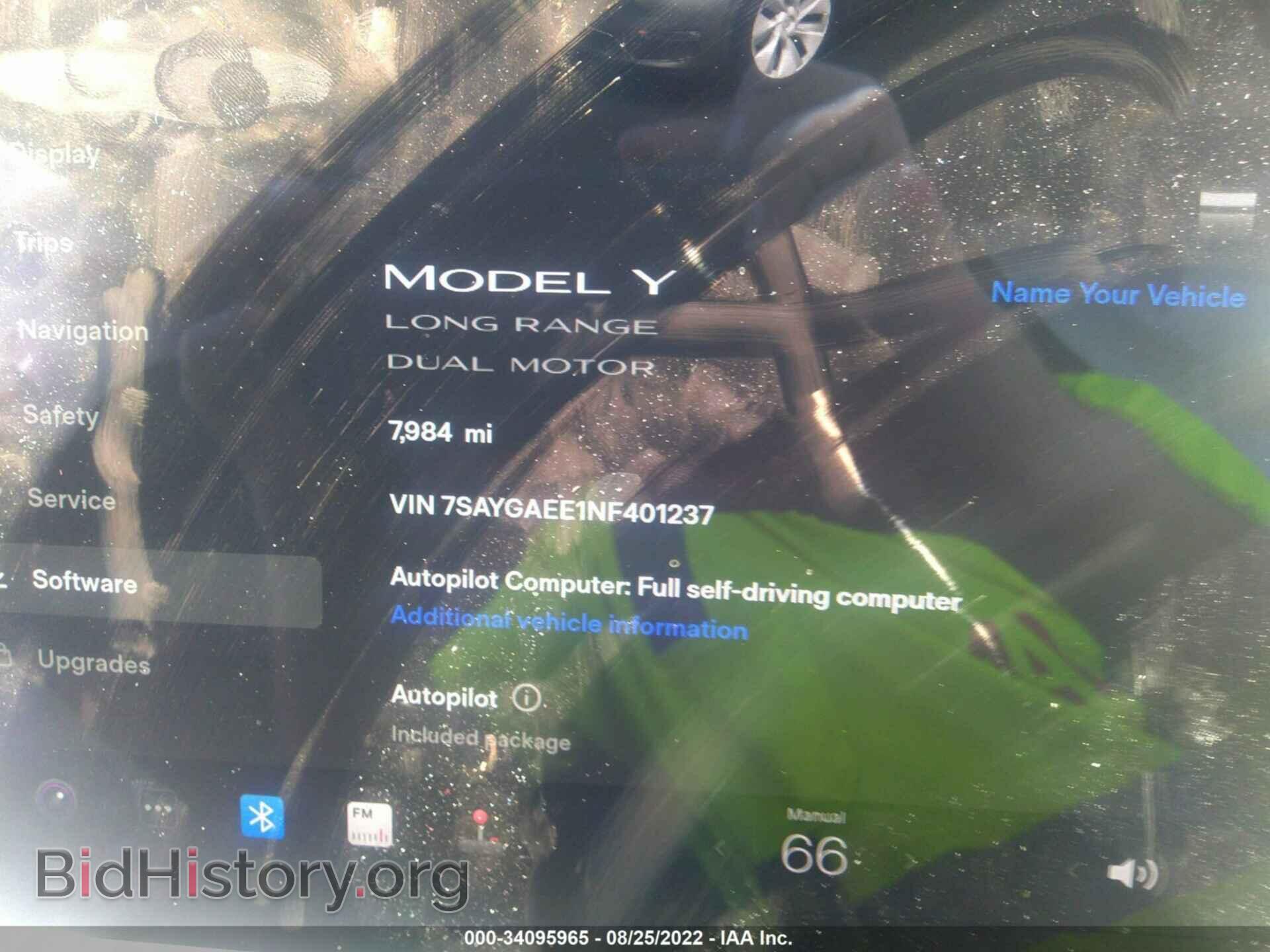 2022 TESLA MODEL Y - VIN: 7SAYGAEE1NF401237 - Фото 9