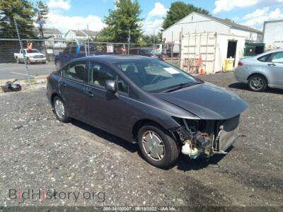 2012 Honda CIVIC SDN HF, серый — VIN 2HGFB2F67CH541348, IAAI