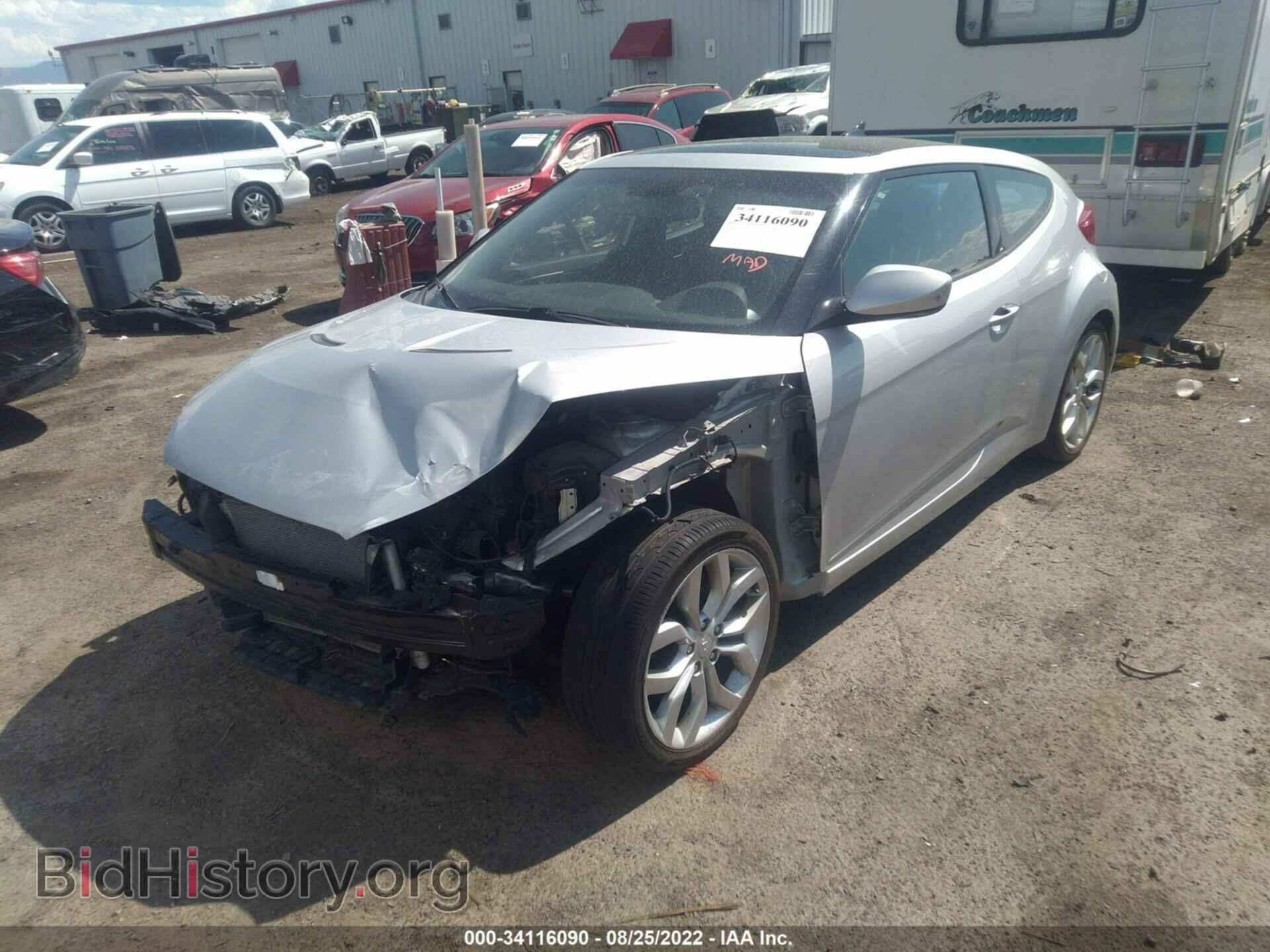 2012 HYUNDAI VELOSTER - VIN: KMHTC6AD5CU055674 - Фото 2