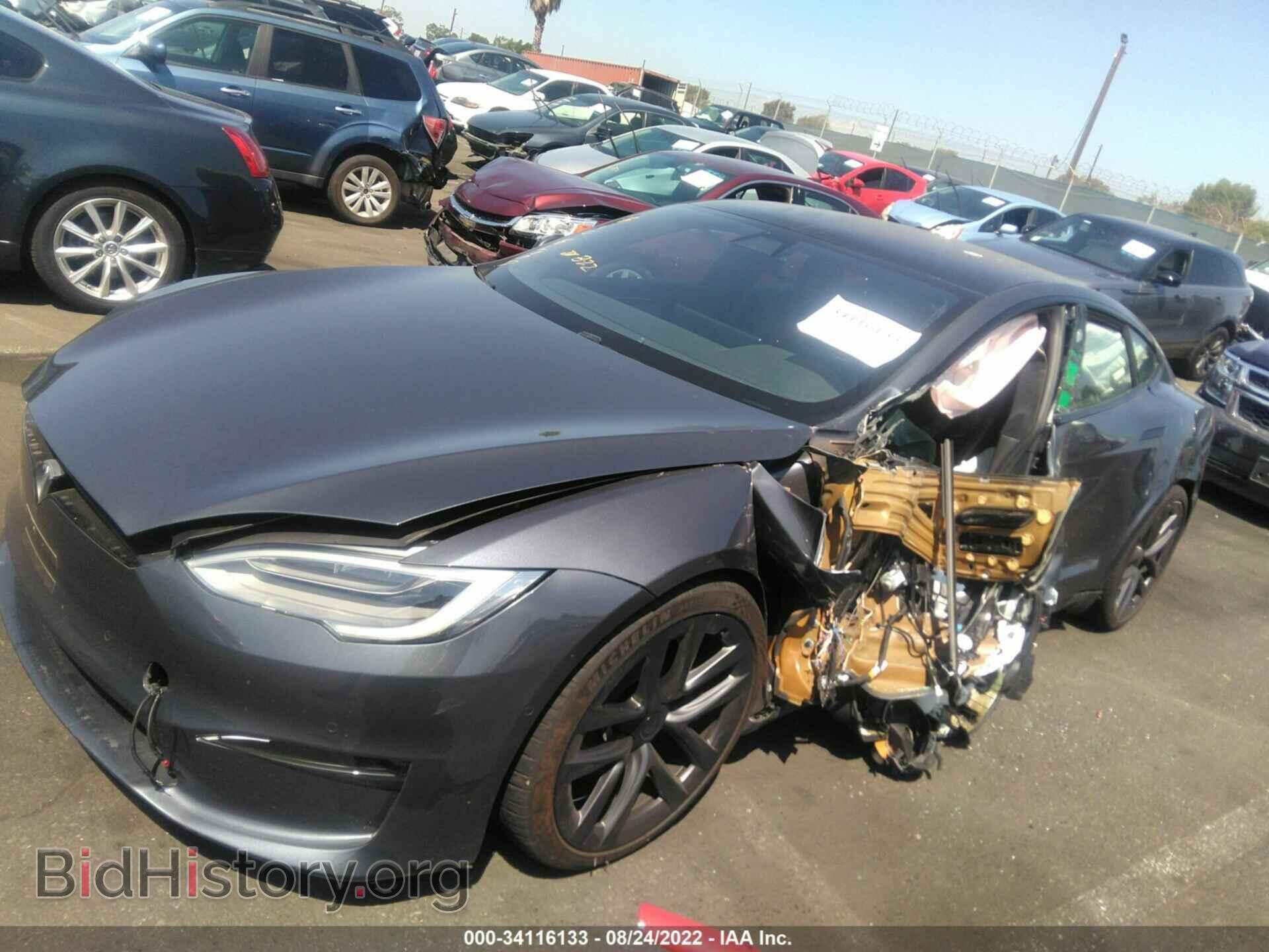 2022 TESLA MODEL S - VIN: 5YJSA1E50NF463877 - Фото 2