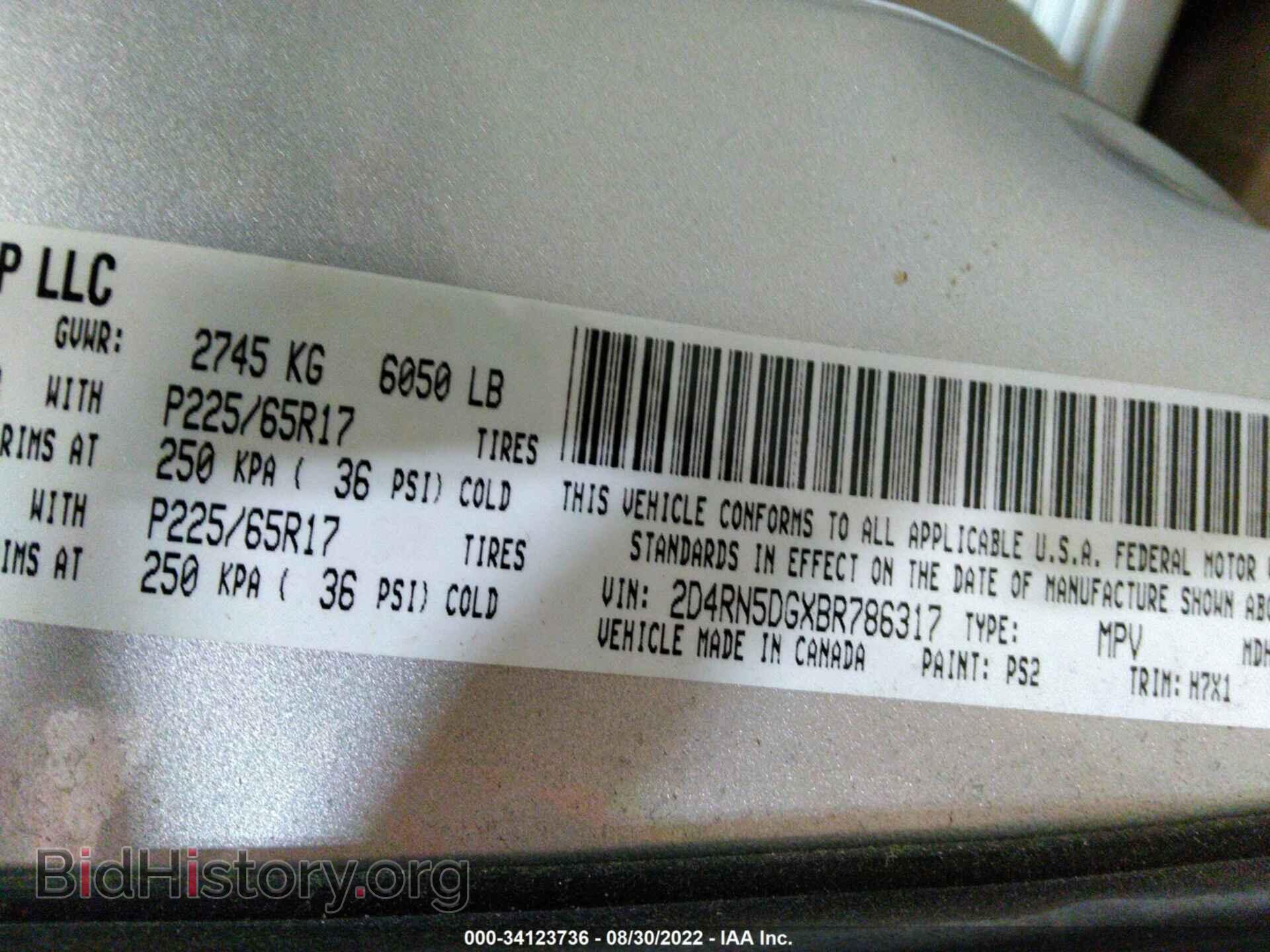2011 DODGE GRAND CARAVAN - VIN: 2D4RN5DGXBR786317 - Фото 9