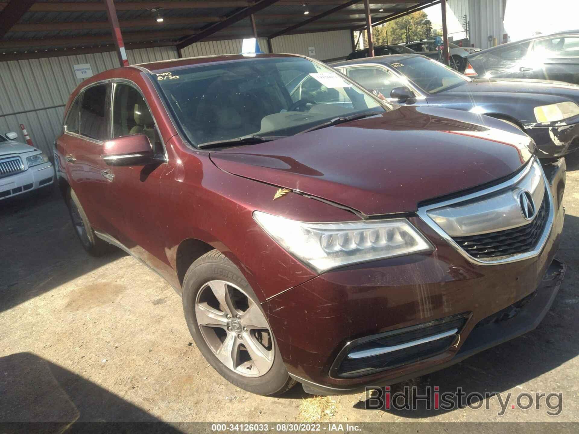 Фотография 5FRYD3H29EB005686 - ACURA MDX 2014