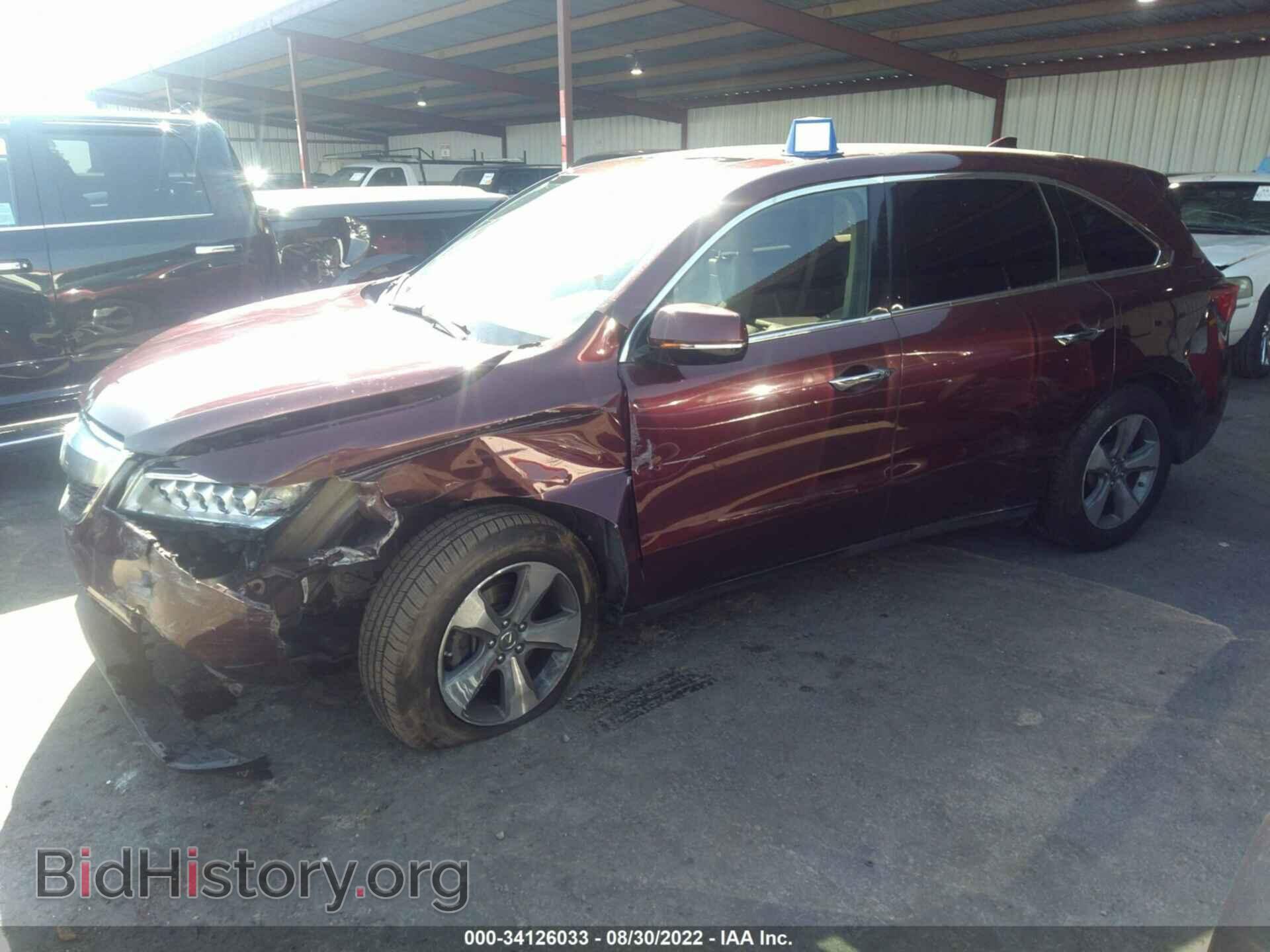 2014 ACURA MDX - VIN: 5FRYD3H29EB005686 - Фото 2