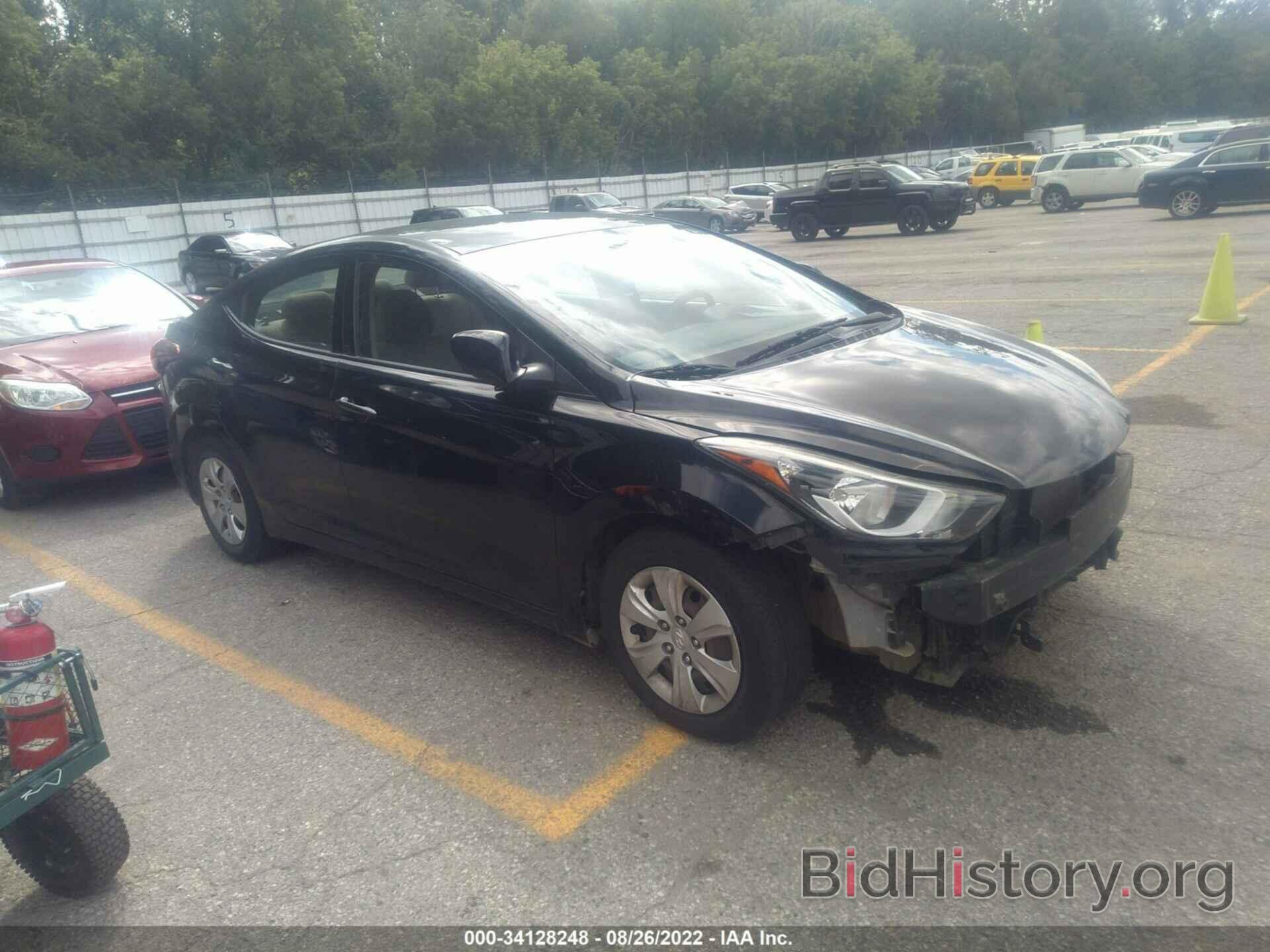 Photo KMHDH4AE4GU626726 - HYUNDAI ELANTRA 2016