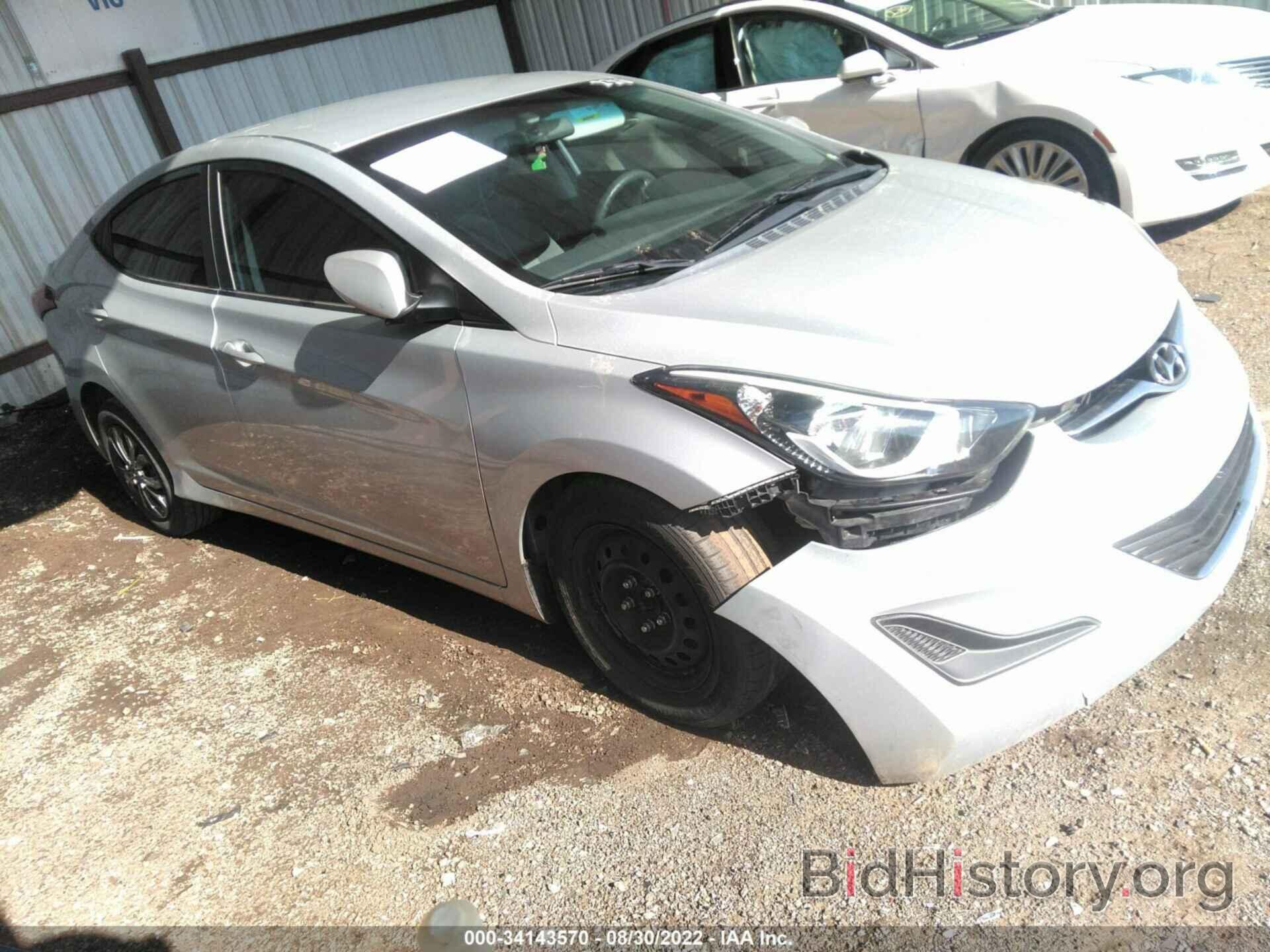 Photo 5NPDH4AE3GH772310 - HYUNDAI ELANTRA 2016