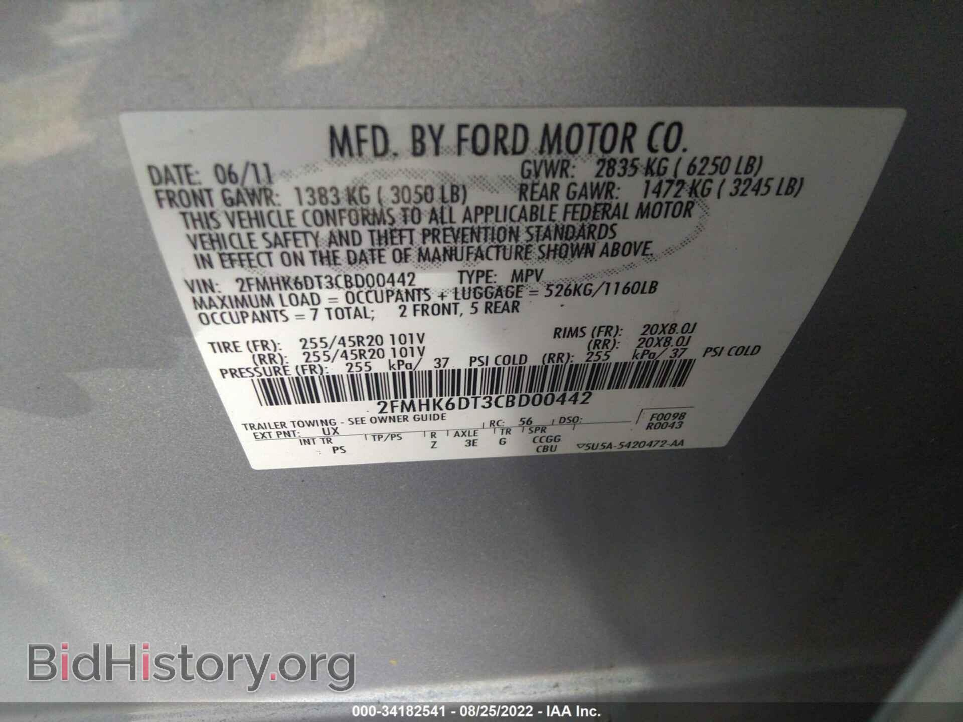 2012 FORD FLEX - VIN: 2FMHK6DT3CBD00442 - Фото 9