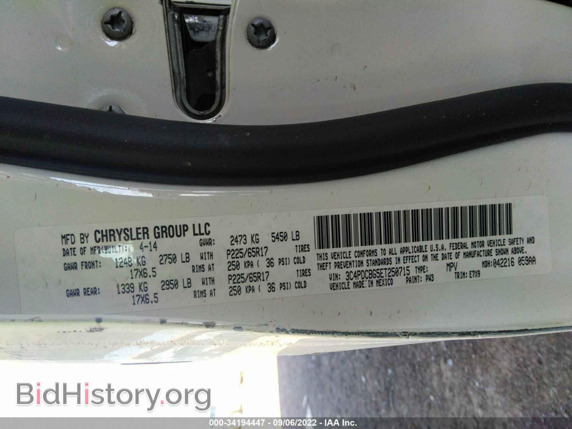 2014 DODGE JOURNEY - VIN: 3C4PDCBG5ET250715 - Photo 9