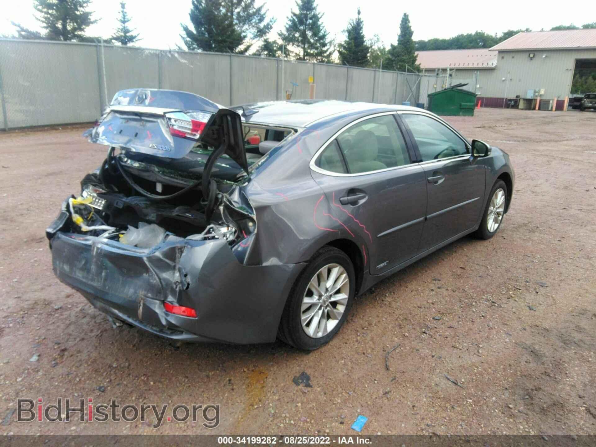 2013 LEXUS ES 300H - VIN: JTHBW1GG8D2014351 - Фото 4