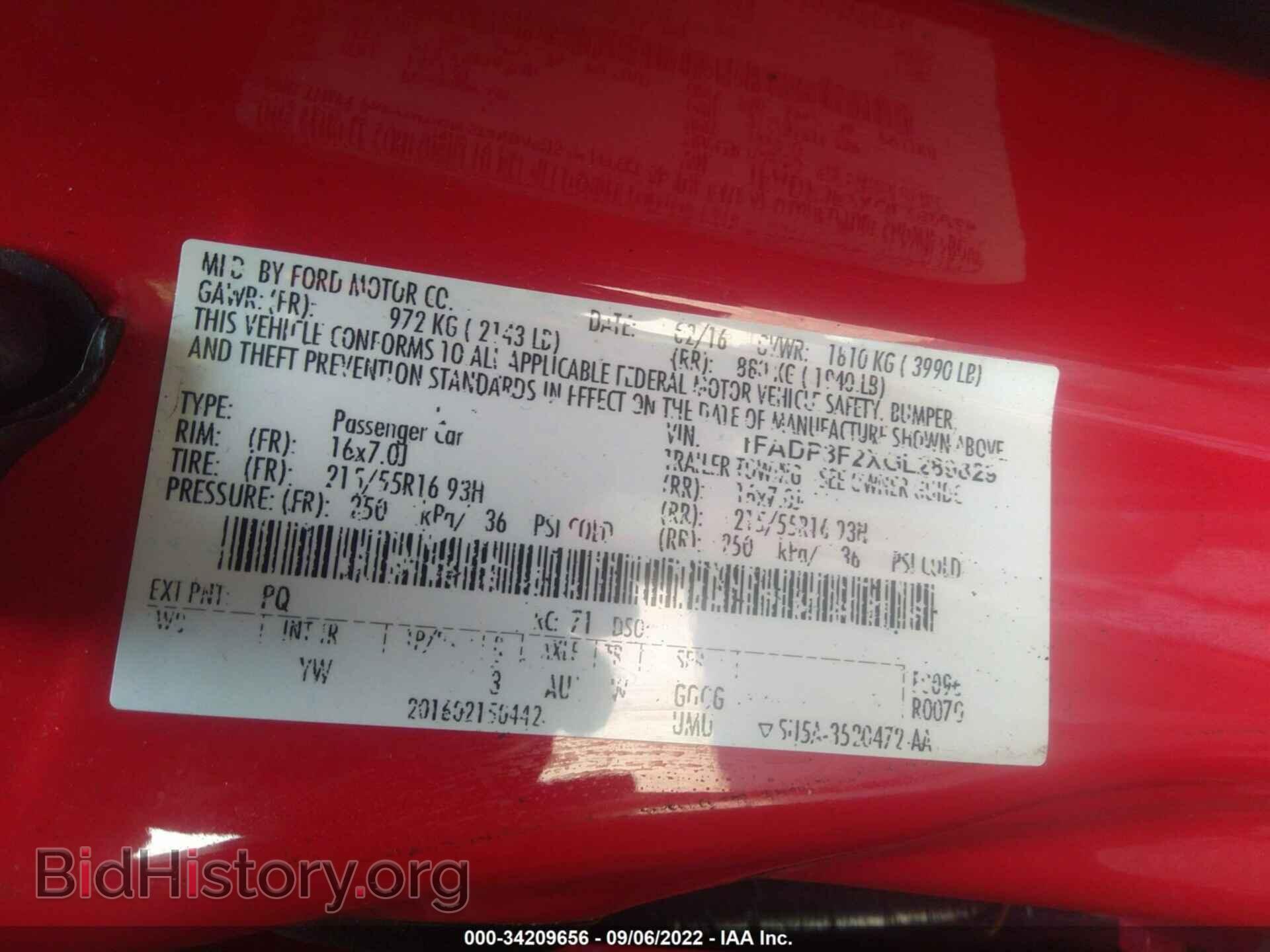 2016 FORD FOCUS - VIN: 1FADP3F2XGL289829 - Фото 9