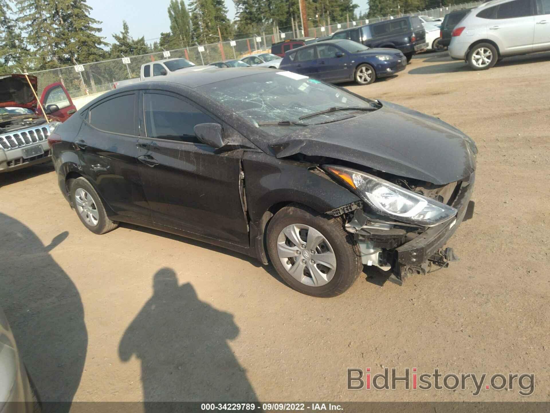 Photo 5NPDH4AE2GH693954 - HYUNDAI ELANTRA 2016