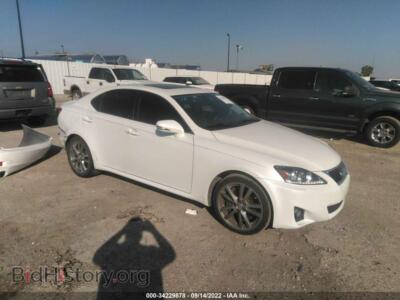 2012 Lexus IS 350, белый — VIN JTHBE5C25C5029228, IAAI