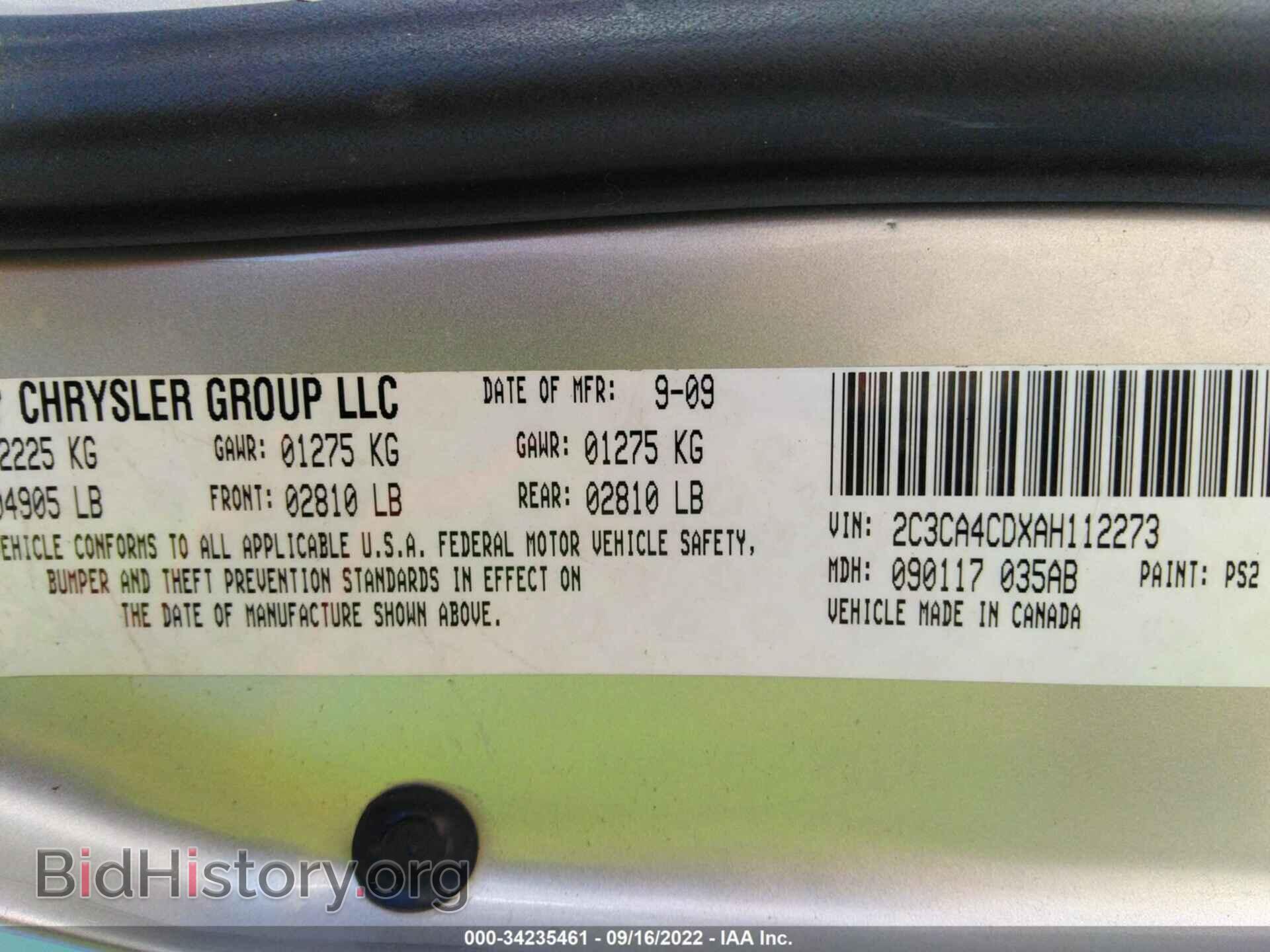 2010 CHRYSLER 300 - VIN: 2C3CA4CDXAH112273 - Фото 9