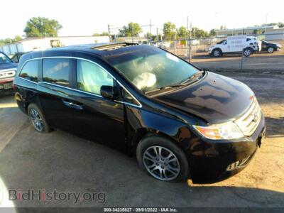 2012 Honda ODYSSEY EX-L, black — VIN 5FNRL5H66CB064764, IAAI
