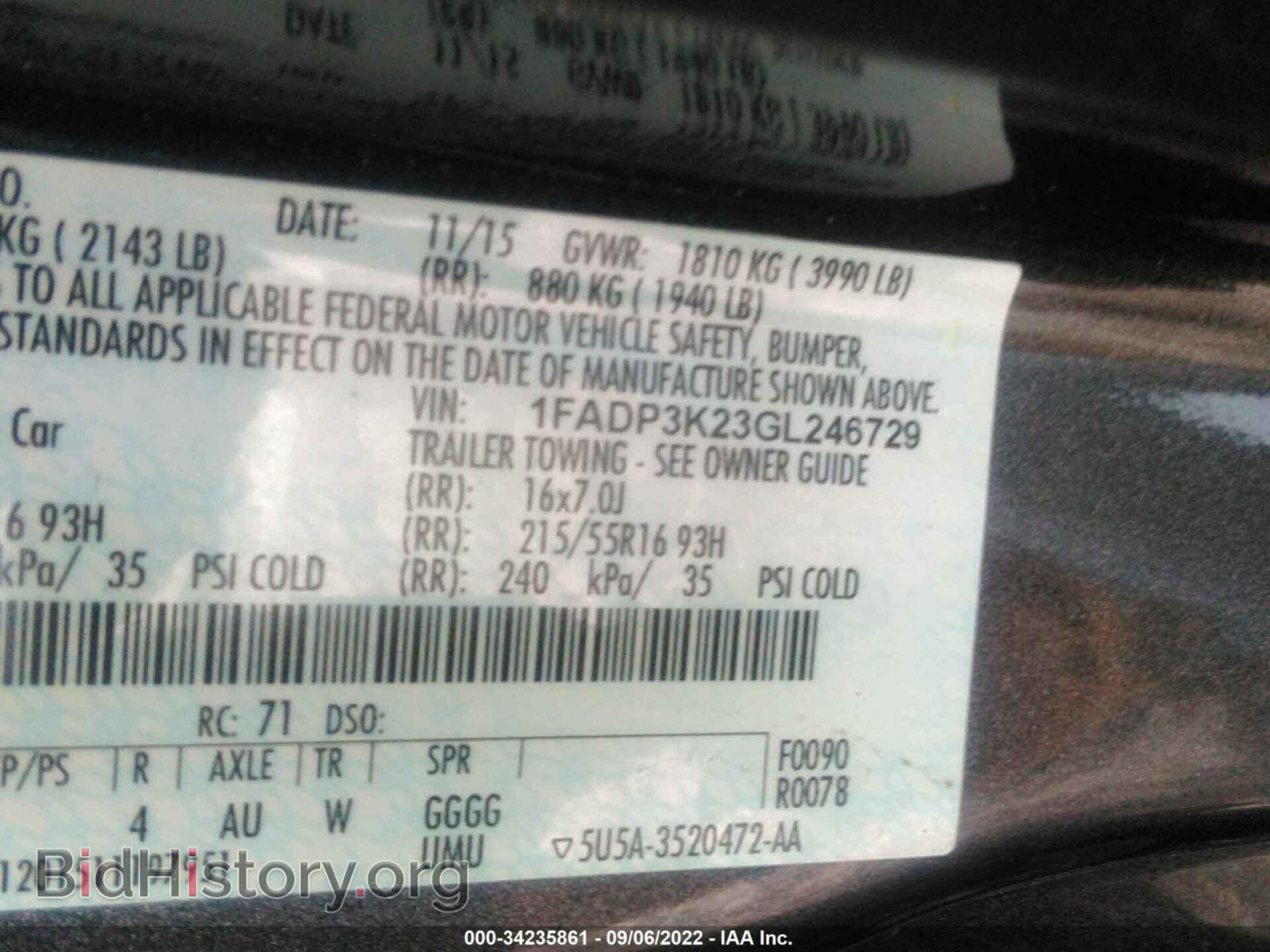 2016 FORD FOCUS - VIN: 1FADP3K23GL246729 - Photo 9