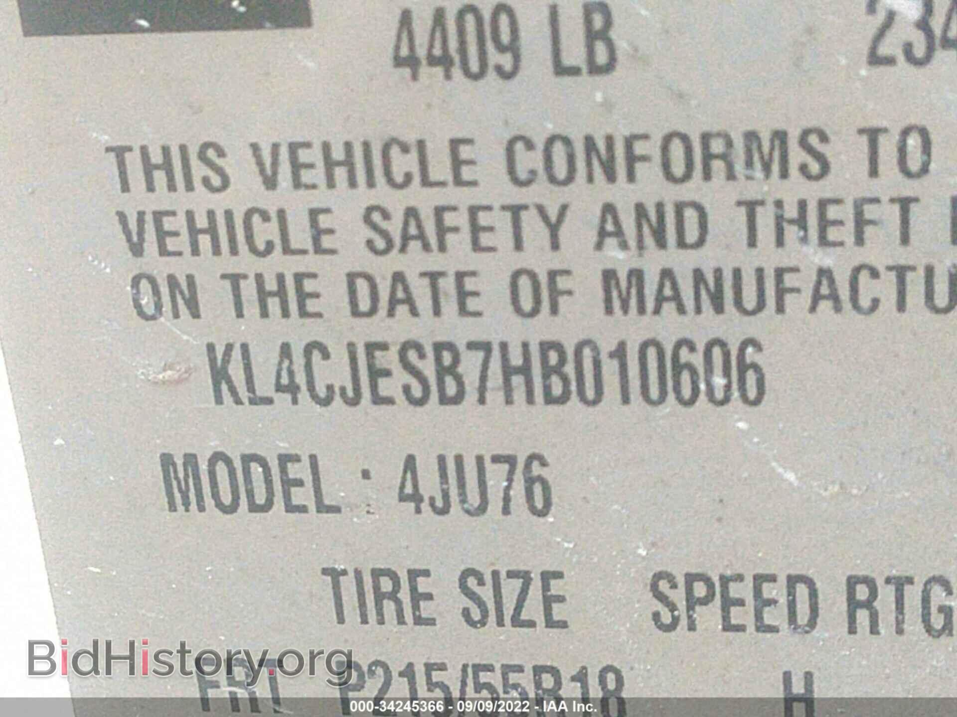 2017 BUICK ENCORE - VIN: KL4CJESB7HB010606 - Photo 9