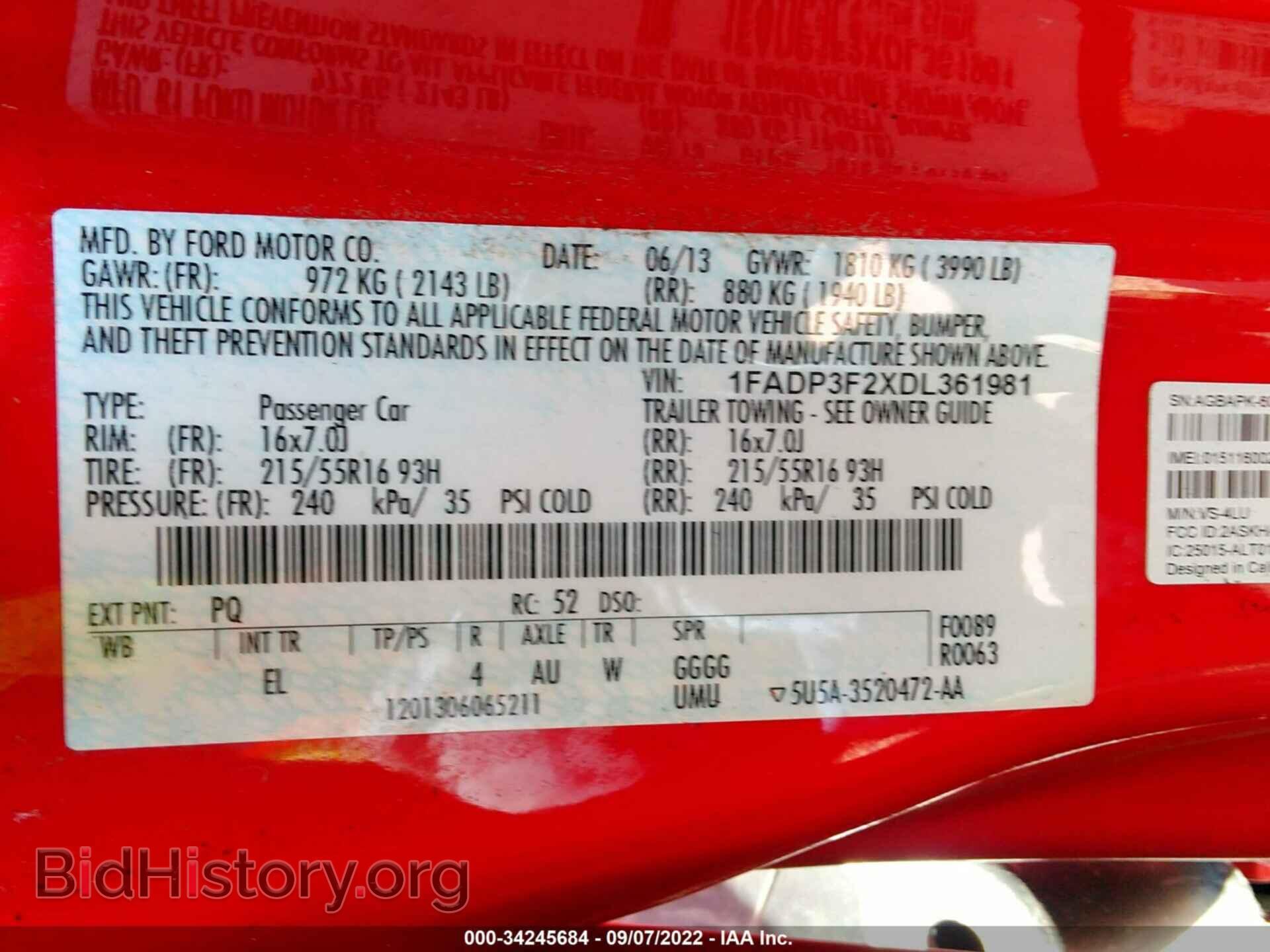 2013 FORD FOCUS - VIN: 1FADP3F2XDL361981 - Photo 9