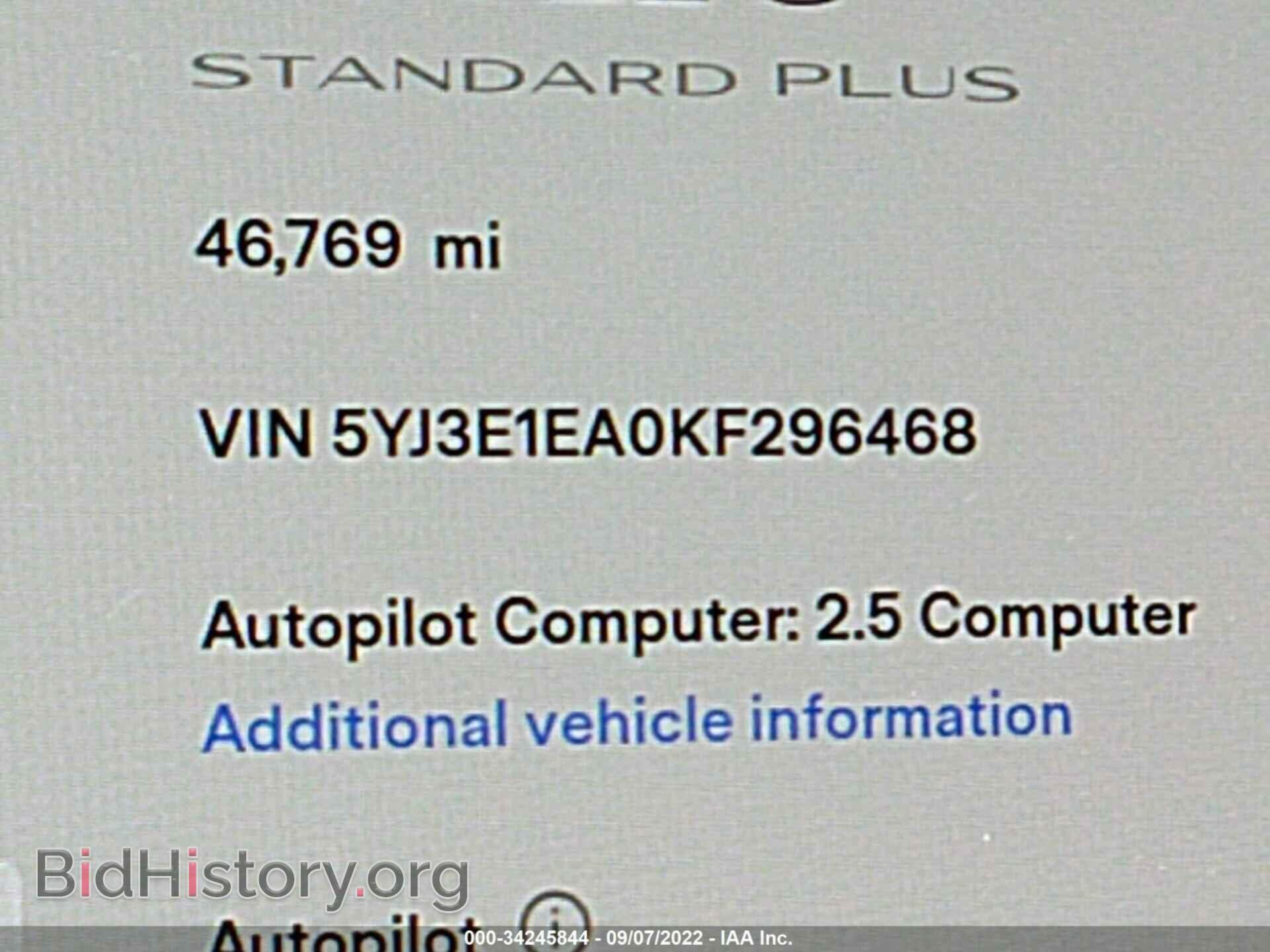 2019 TESLA MODEL 3 - VIN: 5YJ3E1EA0KF296468 - Фото 9