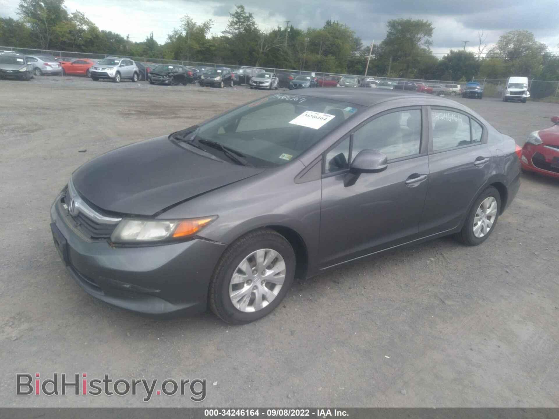 2012 HONDA CIVIC SDN - VIN: 2HGFB2F54CH596668 - Фото 2