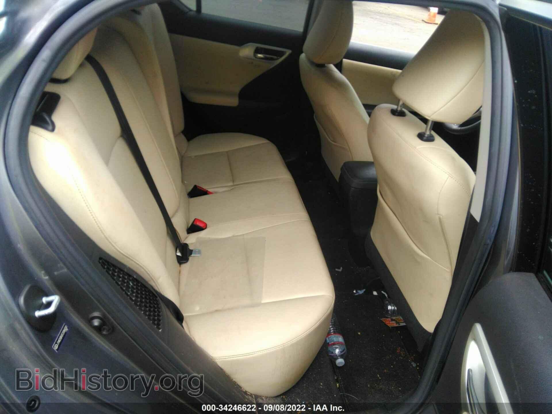 2012 LEXUS CT 200H - VIN: JTHKD5BH2C2084200 - Фото 8