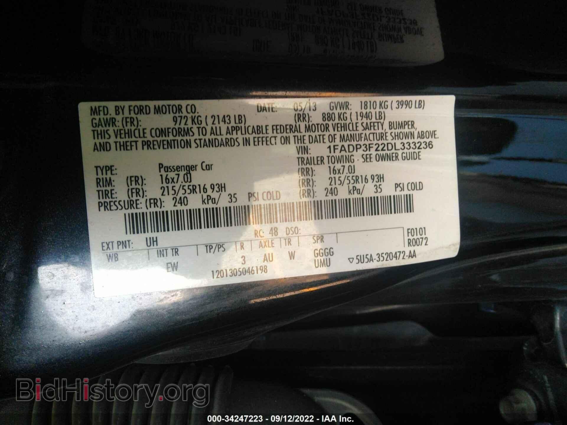 2013 FORD FOCUS - VIN: 1FADP3F22DL333236 - Photo 9