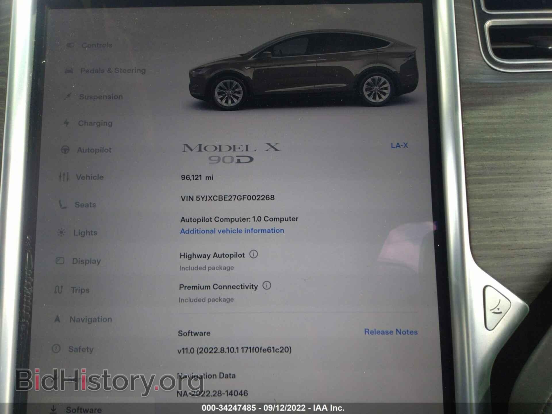 2016 TESLA MODEL X - VIN: 5YJXCBE27GF002268 - Photo 7