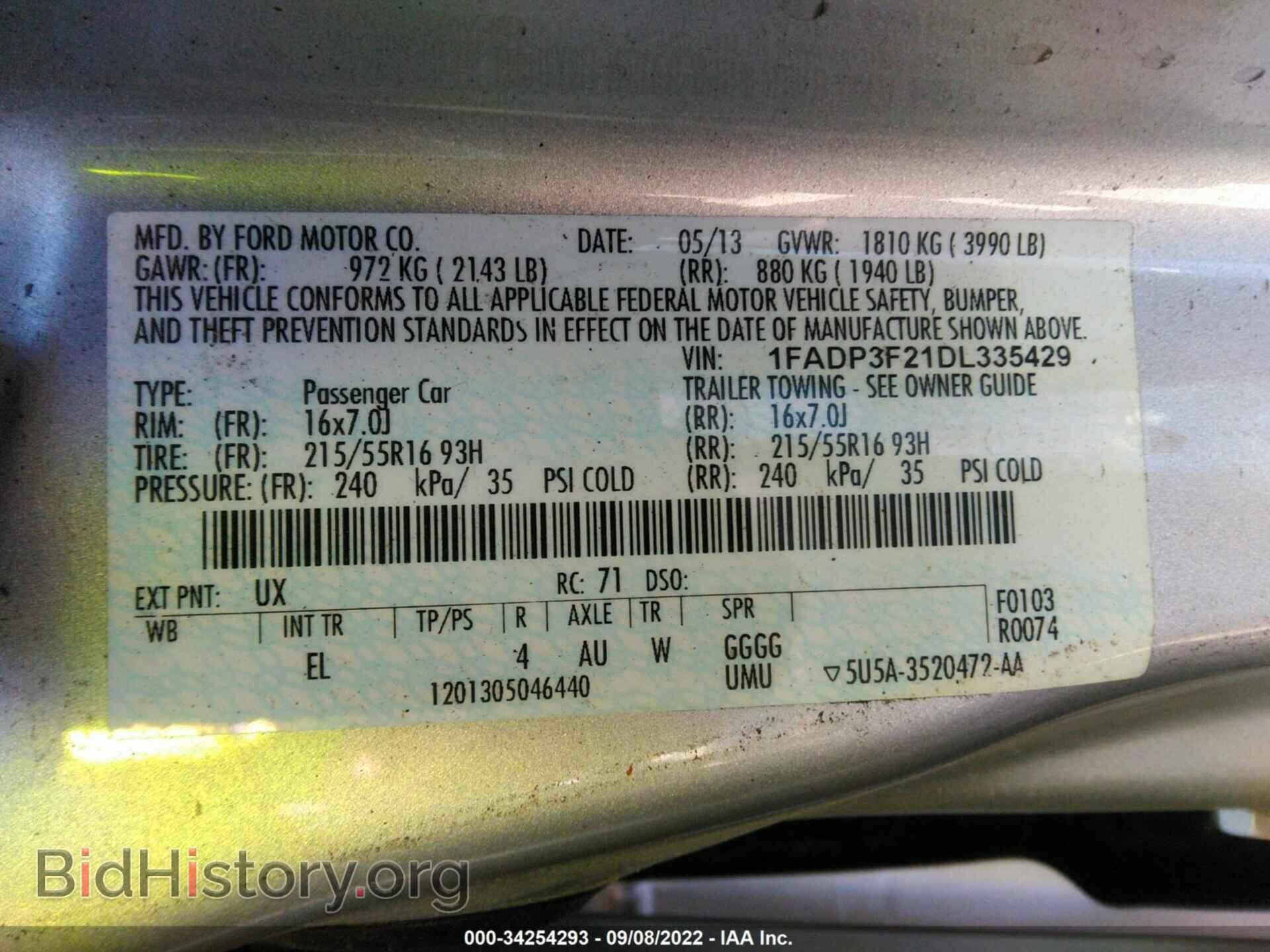 2013 FORD FOCUS - VIN: 1FADP3F21DL335429 - Photo 9