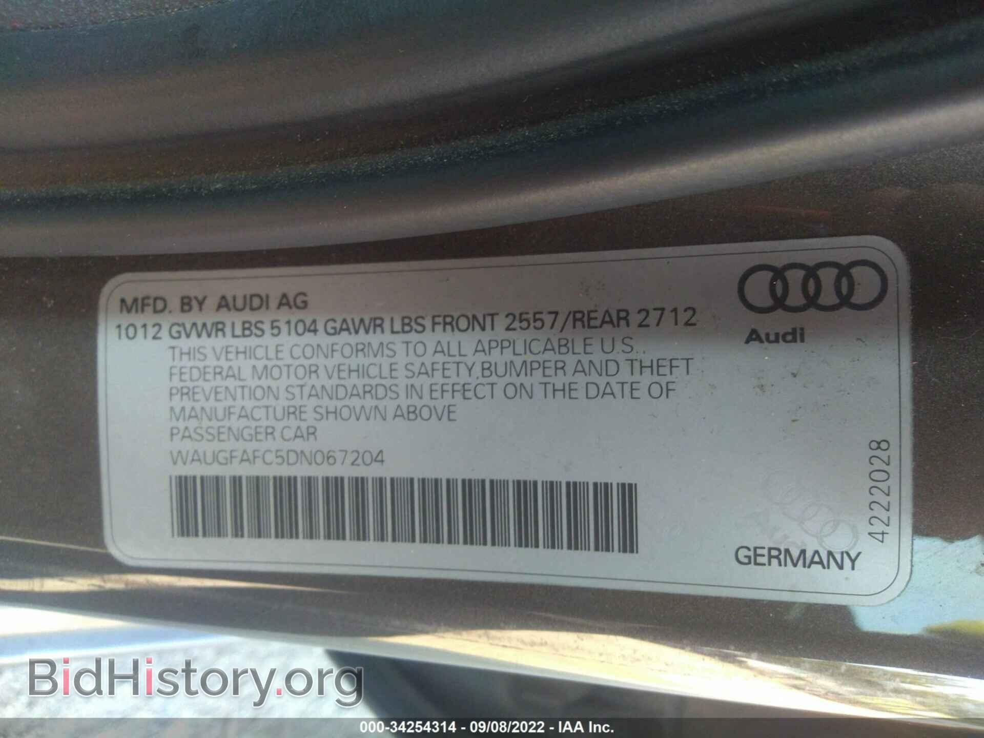 2013 AUDI A6 - VIN: WAUGFAFC5DN067204 - Фото 9
