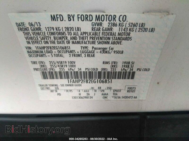 2014 Ford TAURUS (VIN 1FAHP2F82EG106851) — photo 9 of 12