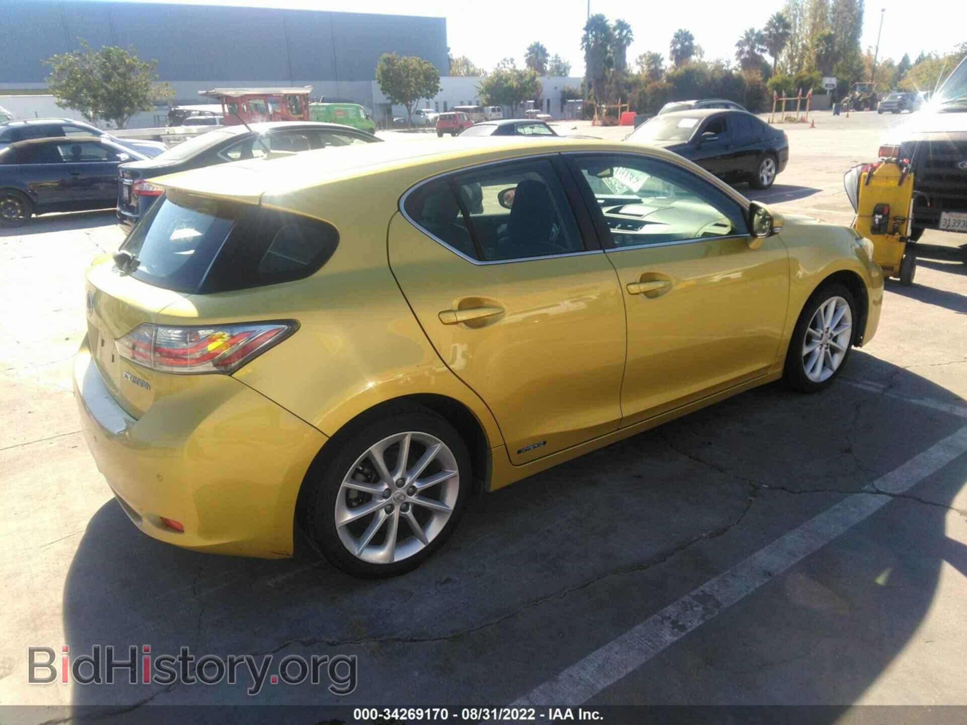 2011 LEXUS CT 200H - VIN: JTHKD5BH1B2046598 - Фото 4