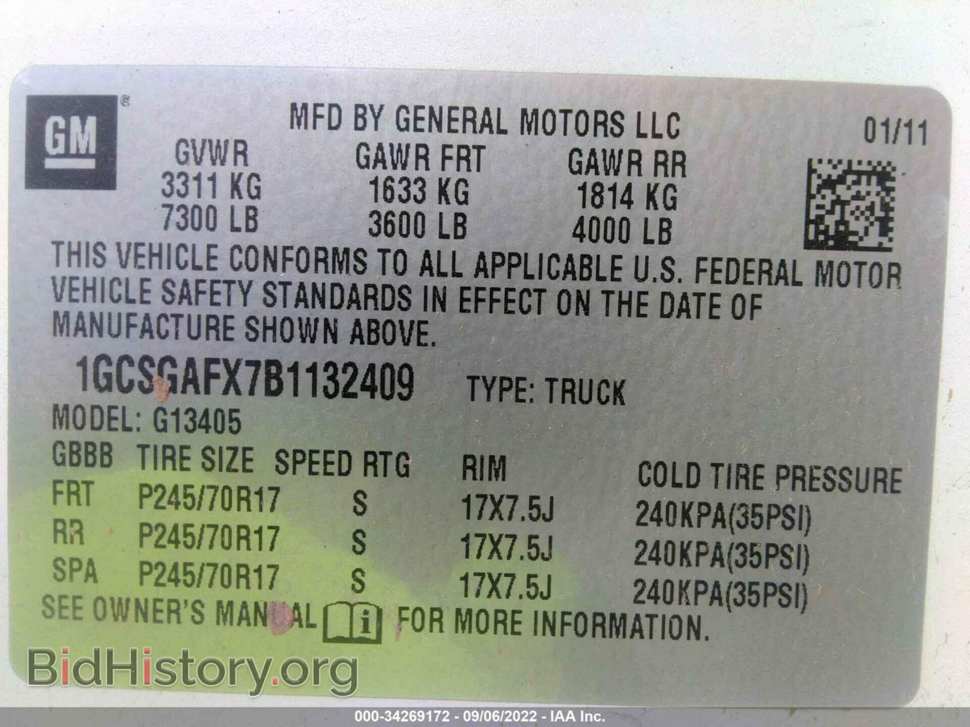 2011 CHEVROLET EXPRESS CARGO VAN - VIN: 1GCSGAFX7B1132409 - Photo 9