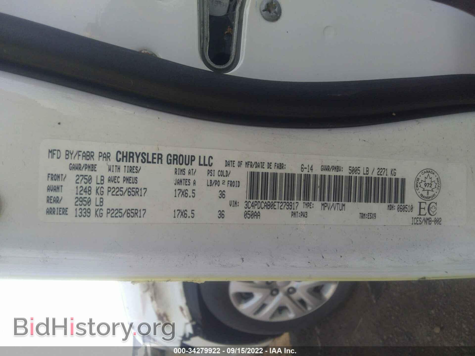 2014 DODGE JOURNEY - VIN: 3C4PDCAB0ET279917 - Photo 9