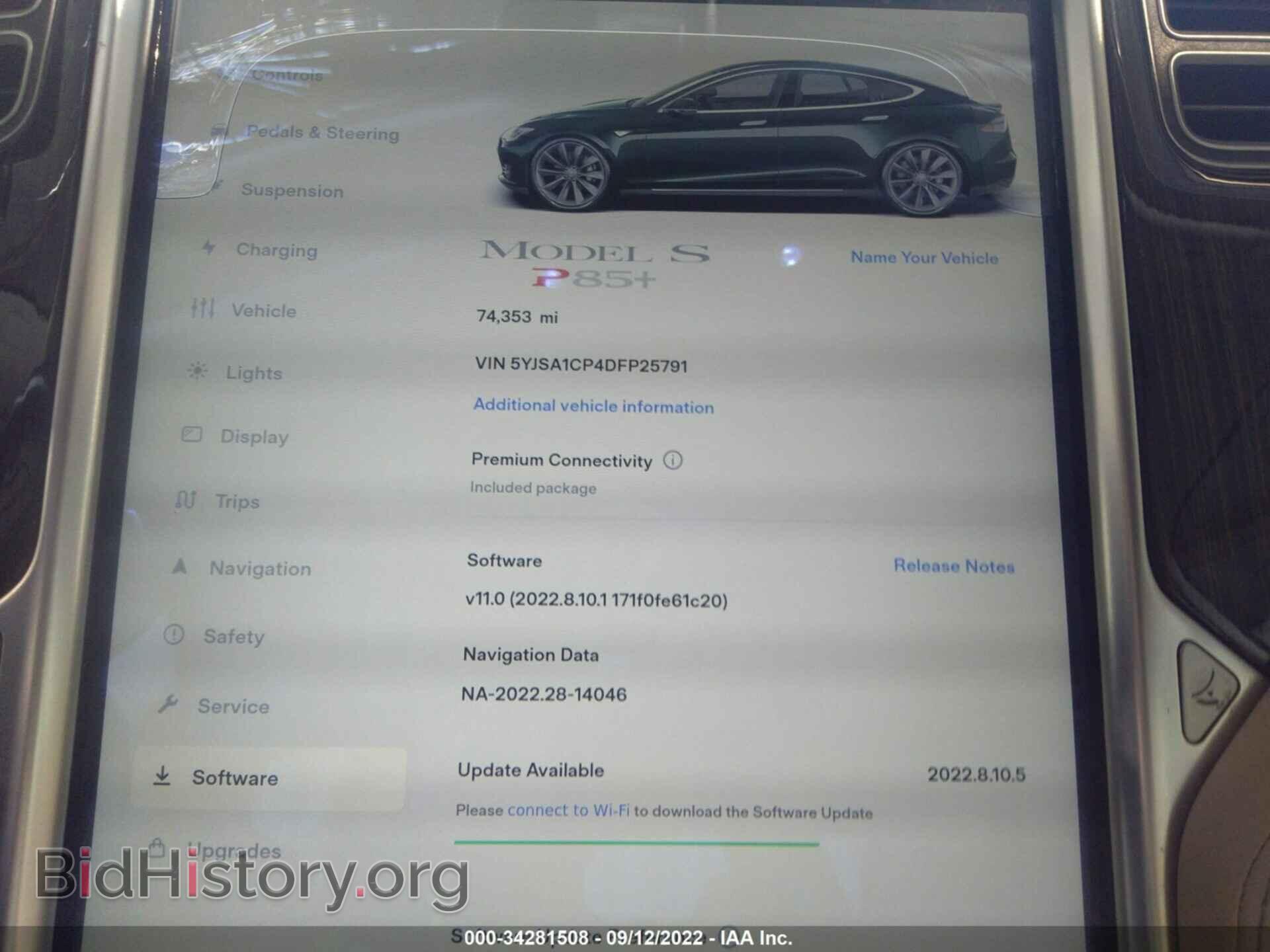 2013 TESLA MODEL S - VIN: 5YJSA1CP4DFP25791 - Photo 9