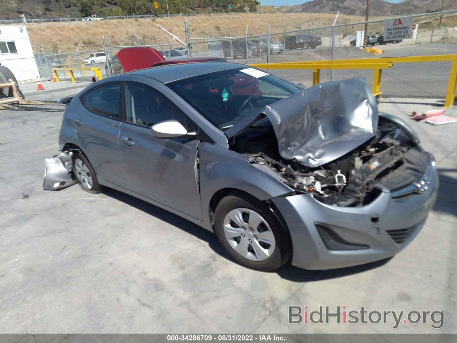 Photo 5NPDH4AEXGH778847 - HYUNDAI ELANTRA 2016