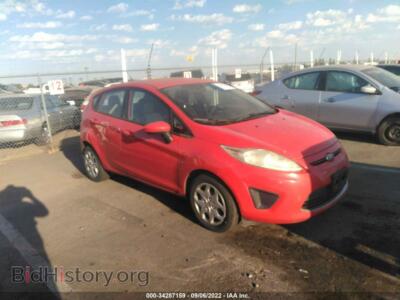 2012 Ford FIESTA SE, красный — VIN 3FADP4EJ1CM187729, IAAI