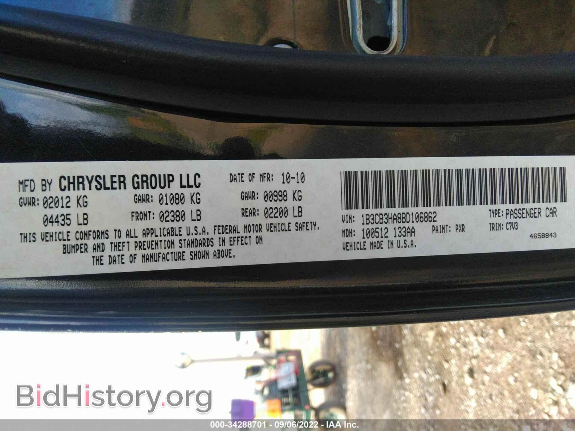 2011 DODGE CALIBER - VIN: 1B3CB3HA8BD106862 - Фото 9