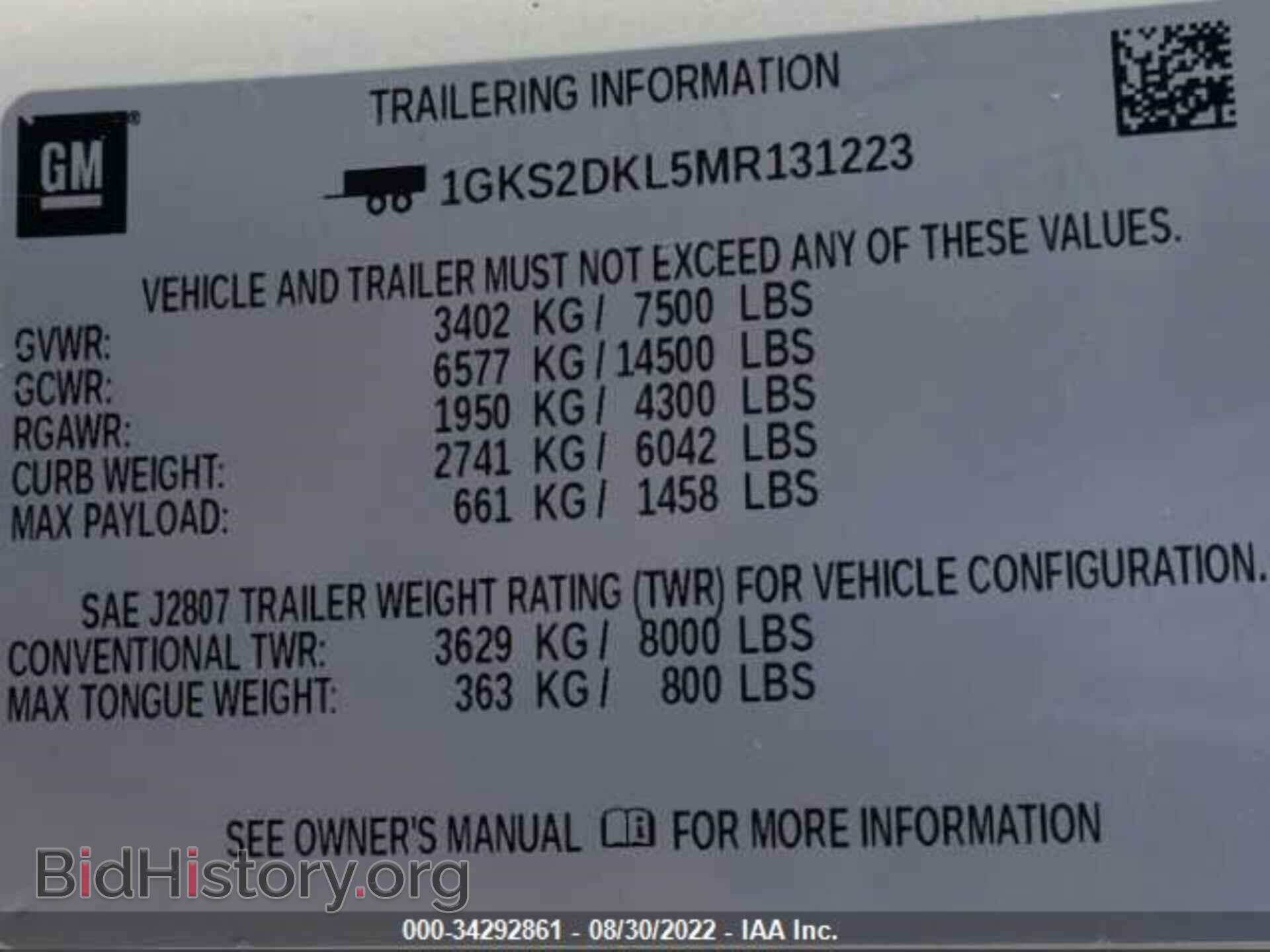 2021 GMC YUKON - VIN: 1GKS2DKL5MR131223 - Фото 9