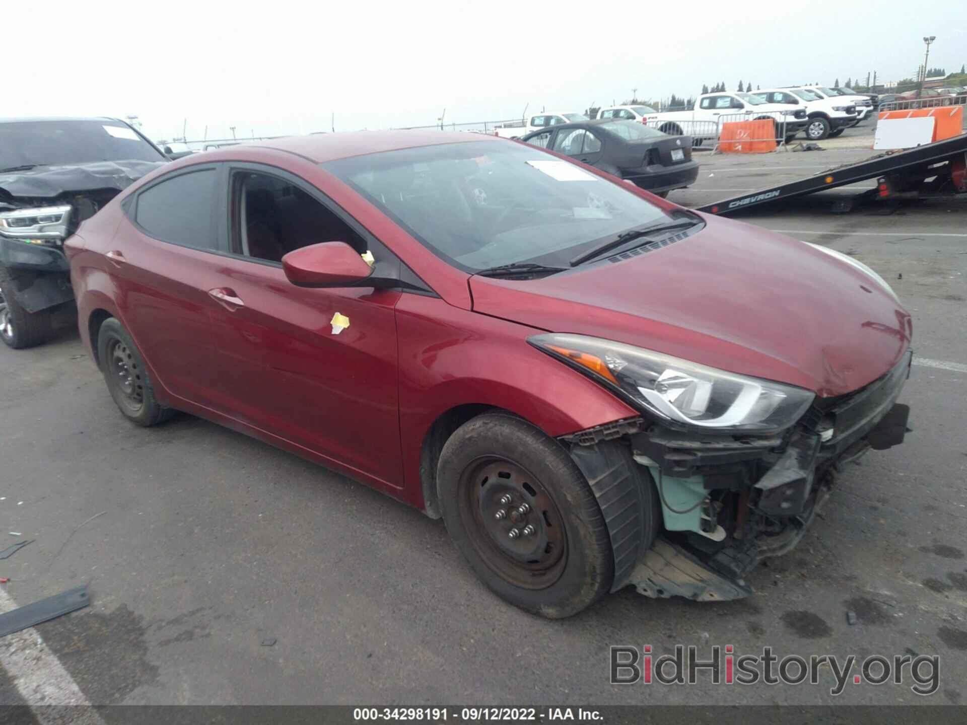 Photo 5NPDH4AE1GH699244 - HYUNDAI ELANTRA 2016