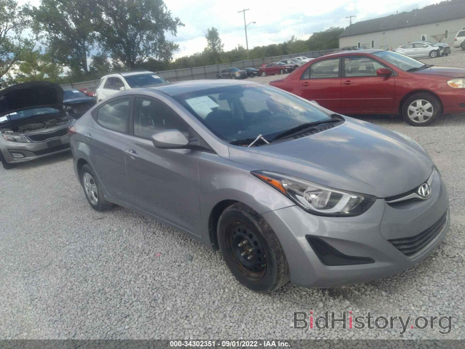 Photo 5NPDH4AE8GH735589 - HYUNDAI ELANTRA 2016