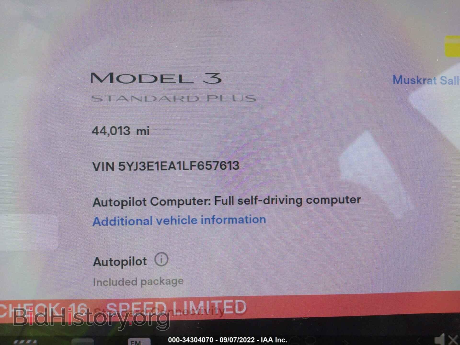 2020 TESLA MODEL 3 - VIN: 5YJ3E1EA1LF657613 - Фото 7